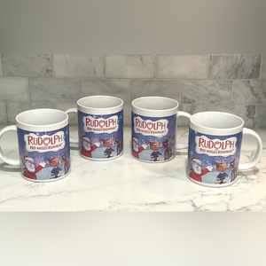 Rudolph the Red Nose Reindeer Mugs- Vintage Stop‎ Animation (1964)